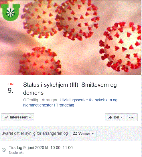 Status I Sykehjem: Smittevern Og Demens- Invitasjon Til Webinar ...